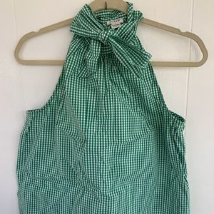 J. Crew tie-neck top